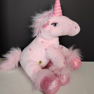 Build A Bear Unicorn Pink Shooting Stars Plush 12"